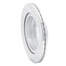 R1 09-16 BMW Z4 Rear Left Drilled & Slotted Silver Brake Rotor
