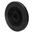 R1 1994-1999 Dodge Ram 2500 Front Left Drilled & Slotted Black Brake Rotor
