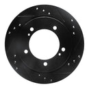 R1 99-04 Chevrolet Tracker Front Right Drilled & Slotted Black Brake Rotor