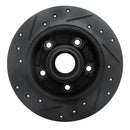 R1 88-92 Ford Probe Rear Right Drilled & Slotted Black Brake Rotor