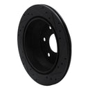 R1 99-07 Chevrolet AVALANCHE 1500 Rear Left Drilled & Slotted Black Brake Rotor