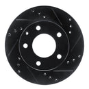 R1 92-93 Mazda MPV Front Right Drilled & Slotted Black Brake Rotor