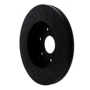 R1 19-26 GMC Yukon XL Front Drilled & Slotted Black Rotors