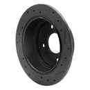 R1 90-92 Infiniti M30 Rear Left Drilled & Slotted Black Brake Rotor