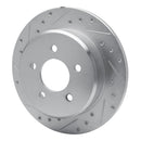 R1 91-95 Ford Crown Victoria Rear Drilled & Slotted Silver Brake Rotor Set