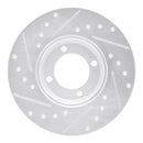 R1 63-86 Ford Cortina Front Right Drilled & Slotted Silver Brake Rotor