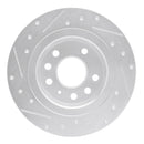 R1 03-11 Cadillac BLS (Mexico) Rear Right Drilled & Slotted Silver Brake Rotor