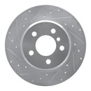 R1 00-06 BMW X5 Rear Left Drilled & Slotted Silver Brake Rotor