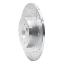 R1 87-89 Toyota MR2 Rear Right Drilled & Slotted Silver Brake Rotor