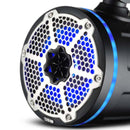 DS18 Marine And Powersports Towers 8in 1in Driver 180 Watts RMS RGB LED Lights Black