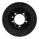 R1 91-97 Porsche 911 Left Rear Drilled & Slotted Black Brake Rotor