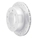 R1 99-07 Ford E-150 Rear Left Drilled & Slotted Silver Brake Rotor