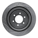 R1 04-11 Ford F-150 RWD Rear Right Drilled & Slotted Silver Brake Rotor