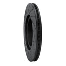 R1 04-08 Mazda RX-8 Front Right Drilled & Slotted Black Brake Rotor