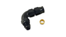 Vibrant 90 Degree 3/8in Tube to Male -6AN Flare Adapter w/ Olive Inserts