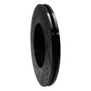 R1 04-12 Chevrolet Cobalt Front Right Drilled & Slotted Black Brake Rotor
