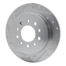 R1 07-08 Hyundai TIBURON Rear Left Drilled & Slotted Silver Brake Rotor