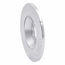 R1 05-11 Audi A6 Quattro Rear Right Drilled & Slotted Silver Brake Rotor
