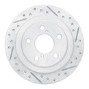 R1 90-08 Saab 9-2X Rear Right Drilled & Slotted Geo-Carbon Rotor