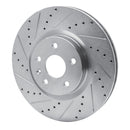 R1 13-19 Buick Regal Front Drilled & Slotted Silver Brake Rotor Set