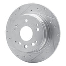 R1 01-03 Acura CL Rear Left Drilled & Slotted Silver Brake Rotor