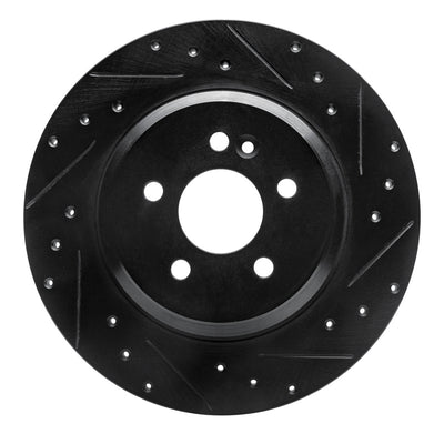R1 00-05 Mercedes-Benz ML500 (USA/Canada) Rear Right Drilled & Slotted Black Brake Rotor