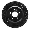 R1 00-05 Mercedes-Benz ML500 (USA/Canada) Rear Right Drilled & Slotted Black Brake Rotor