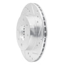R1 95-00 Nissan 200SX Front Right Drilled & Slotted Silver Brake Rotor