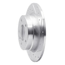 R1 91-99 BMW 323I Rear Right Drilled & Slotted Silver Brake Rotor