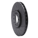 R1 13-16 Dodge Dart Front & Rear Drilled & Slotted Black Brake Rotor Set