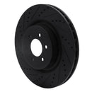 R1 2003-2017 Dodge Viper Front Left Drilled & Slotted Black Brake Rotor