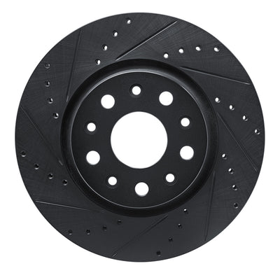 R1 18-25 Jeep Gladiator Front Left Drilled & Slotted Black Brake Rotor