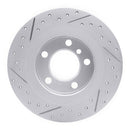 R1 13-16 Mini Cooper Paceman Rear Right Drilled & Slotted Geo-Carbon Rotor