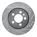 R1 00-06 Audi TT Quattro Rear Right Drilled & Slotted Silver Brake Rotor