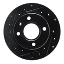 R1 96-15 Ford Fiesta (Mexico) Front Left Drilled & Slotted Black Brake Rotor