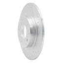R1 14-21 Mazda 6 Rear Right Drilled & Slotted Silver Brake Rotor