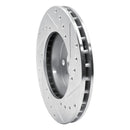 R1 87-91 Toyota Camry Front Left Drilled & Slotted Silver Brake Rotor