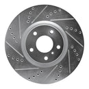 R1 07-15 Infiniti G37 Front Drilled & Slotted Silver Brake Rotor Set