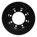 R1 71-91 Chevrolet C30 Pickup Front Left Drilled & Slotted Black Brake Rotor