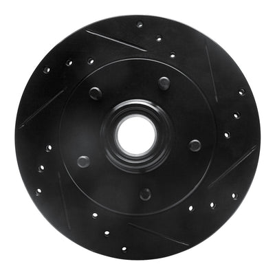 R1 1982-1995 Buick Regal Front Right Drilled & Slotted Black Brake Rotor