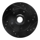 R1 1982-1995 Buick Regal Front Right Drilled & Slotted Black Brake Rotor