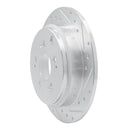 R1 05-10 Honda Odyssey Rear Right Drilled & Slotted Silver Brake Rotor