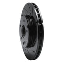 R1 96-15 Mercedes-Benz C280 Front Right Drilled & Slotted Black Brake Rotor