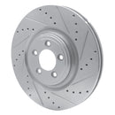 R1 14-21 Jaguar XJ Front & Rear Drilled & Slotted Silver Brake Rotor Set