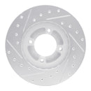 R1 86-89 Toyota Van Wagon Front Right Drilled & Slotted Silver Brake Rotor
