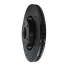 R1 16-25 Mazda 6 Front Left Drilled & Slotted Black Brake Rotor