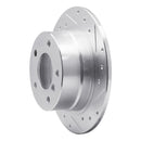 R1 95-99 BMW 318TI Rear Right Drilled & Slotted Silver Brake Rotor