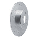 R1 2021-2025 Acura TLX Rear Right Drilled & Slotted Silver Brake Rotor