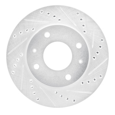 R1 01-03 Hyundai SONATA Front Right Drilled & Slotted Silver Brake Rotor