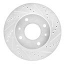 R1 01-03 Hyundai SONATA Front Right Drilled & Slotted Silver Brake Rotor